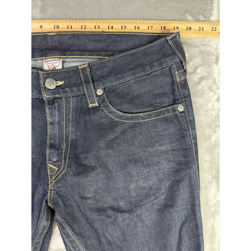 Vintage True Religion Section Ricky Red Horseshoe Stitching Jeans Sz 36 38x34